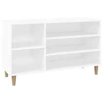 Monza Wooden Hallway Shoe Storage Rack In White