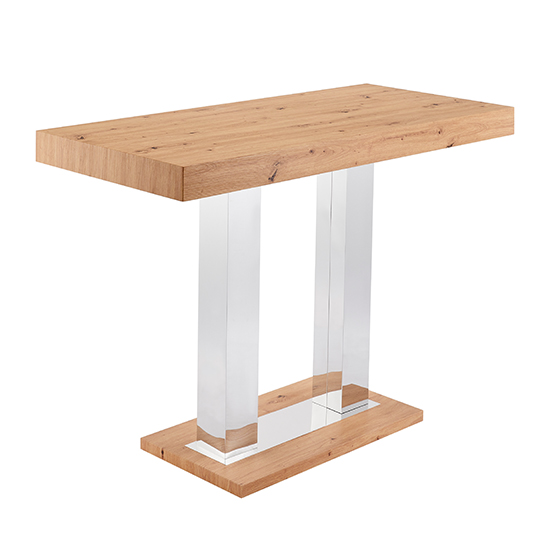 Caprice Wooden Bar Table Rectangular Large In Oak Effect