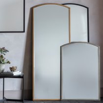 Haggen Large Arch Bedroom Mirror In Antique Gold Frame