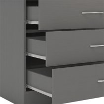 Mack Wooden Chest Of 3 Drawers In Grey