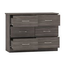 Mack Wooden Chest Of 6 Drawers In Black