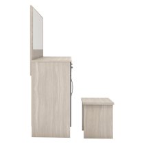 Mack Gloss Vanity And Dressing Table Set In Grey And Light Oak