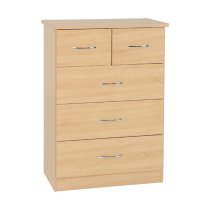 Mack Wooden Bedroom Set With 4 Doors Wardrobe In Sonoma Oak