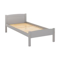 Misosa Wooden Single Bed In Grey Slate