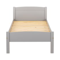 Misosa Wooden Single Bed In Grey Slate