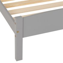 Misosa Wooden Single Bed In Grey Slate