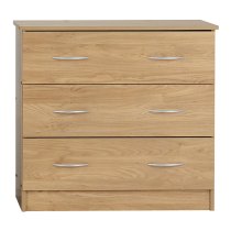 Mazi Wooden Chest Of 3 Drawers In Oak Effect