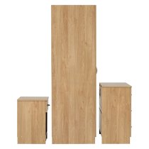 Mazi Wooden Bedroom Furniture Set With Wardrobe In Oak Effect