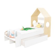 Kiro Wooden Bedroom Furniture Set In White And Pine Effect