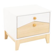 Kiro Wooden Bedroom Furniture Set In White And Pine Effect