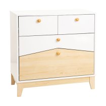 Kiro Wooden Bedroom Furniture Set In White And Pine Effect