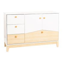 Kiro Wooden Bedroom Furniture Set In White And Pine Effect