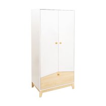 Kiro Wooden Trio Bedroom Furniture Set In White And Pine Effect