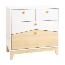 Kiro Wooden Trio Bedroom Furniture Set In White And Pine Effect