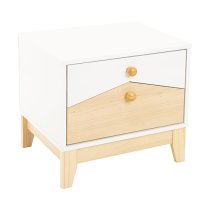 Kiro Wooden Trio Bedroom Furniture Set In White And Pine Effect