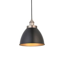 Barrie Small Rolled Shade Ceiling Pendant Light In Matt Black