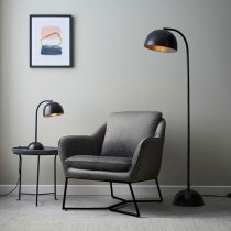 Burlington Domed Task Table Lamp In Matt Black