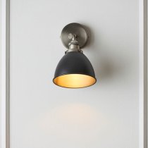 Barrie Franklin Rolled Edge Shade Task Wall Light In Matt Black