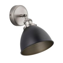 Barrie Franklin Rolled Edge Shade Task Wall Light In Matt Black