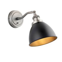 Barrie Franklin Rolled Edge Shade Wall Light In Matt Black