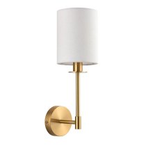 Casper Modern Cylinder Shade Wall Light In Satin Brass