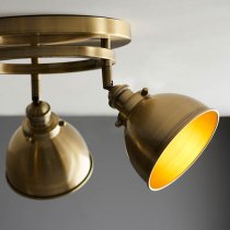 Moline 3 Lights Round Bar Spotlight In Antique Brass