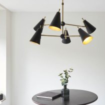 Salado 6 Lights Ceiling Pendant Light In Matt Black