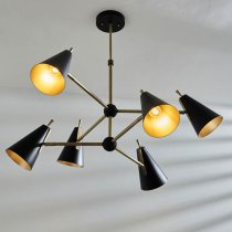 Salado 6 Lights Ceiling Pendant Light In Matt Black