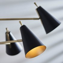 Salado 6 Lights Ceiling Pendant Light In Matt Black