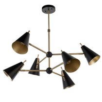 Salado 6 Lights Ceiling Pendant Light In Matt Black