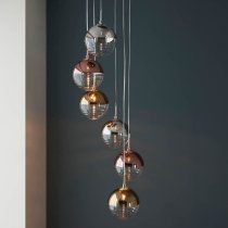 Seattle 6 Lights Ceiling Pendant Light In Polished Chrome