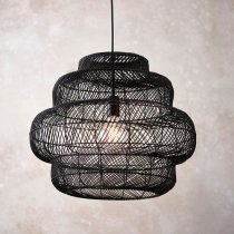 Tulsa Rattan Basket Shade Ceiling Pendant Light In Natural