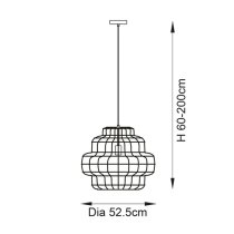 Tulsa Rattan Basket Shade Ceiling Pendant Light In Natural