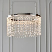 Cedar Clear Glass Ceiling Pendant Light In Polished Chrome