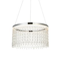 Cedar Clear Glass Ceiling Pendant Light In Polished Chrome