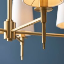 Clive 5 Lights Multi Arm Ceiling Pendant Light In Satin Brass