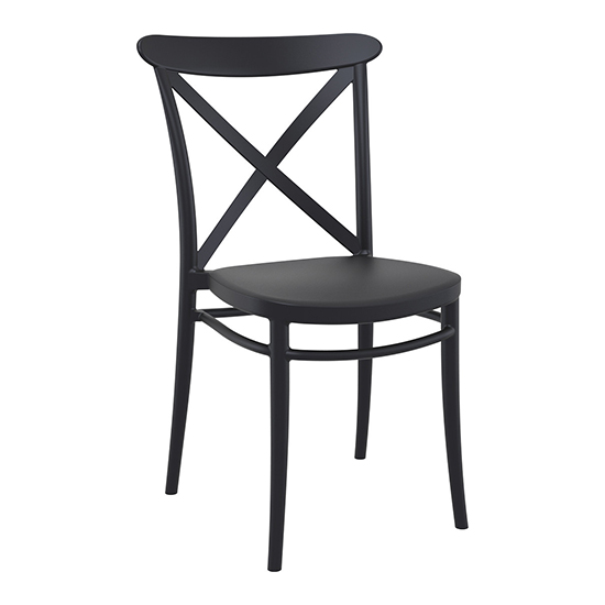 Carson Polypropylene And Glass Fiber Dining Chair In Black