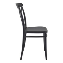 Carson Polypropylene And Glass Fiber Dining Chair In Black