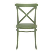 Carson Polypropylene And Glass Fiber Dining Chair In Olive Green