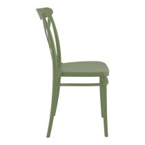 Carson Polypropylene And Glass Fiber Dining Chair In Olive Green