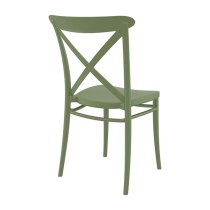 Carson Polypropylene And Glass Fiber Dining Chair In Olive Green