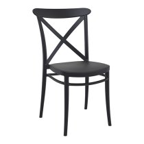 Carson Black Polypropylene And Glass Fiber Dining Chairs In Pair