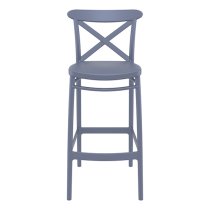 Carson Polypropylene And Glass Fiber Bar Chair In Dark Grey