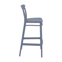 Carson Polypropylene And Glass Fiber Bar Chair In Dark Grey