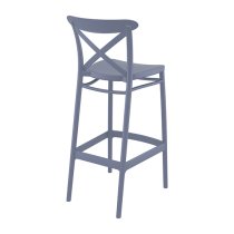 Carson Polypropylene And Glass Fiber Bar Chair In Dark Grey