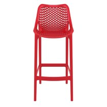 Adrian Red Polypropylene And Glass Fiber Bar Chairs In Pair