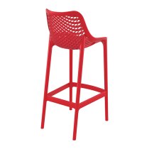 Adrian Red Polypropylene And Glass Fiber Bar Chairs In Pair