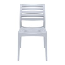 Albany Silver Grey Polypropylene Dining Chairs In Pair