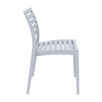 Albany Silver Grey Polypropylene Dining Chairs In Pair