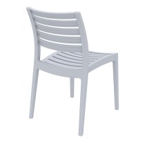 Albany Silver Grey Polypropylene Dining Chairs In Pair